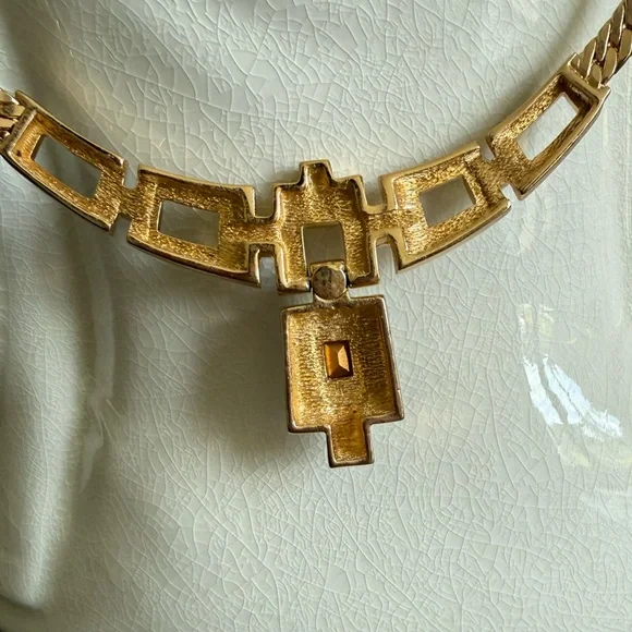 vintage Dior aquamarine, blue Cleopatra, necklace, mint condition - Picture 15 of 17